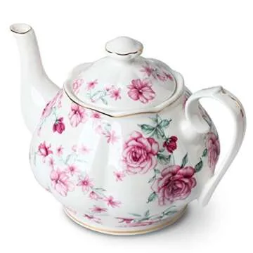 BTaT Floral Tea Set with Teapot and Cups in Gift Box