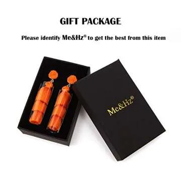 Me&Hz Orange Tassel Earrrings Layered Fringe Dangle Orange Earrings for Women Trendy Statement Orange Drop Earrings Halloween Costume Jewelry Fun Thanksgiving Earrings Gift