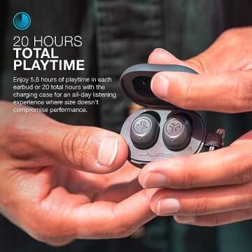 JLab JBuds Mini True Wireless Bluetooth Earbuds + Charging Case, Sage, IP55 Sweat and Dust Proof, Bluetooth Multipoint, Be Aware Audio, 3 EQ Sound Settings, Crystal Clear Calls