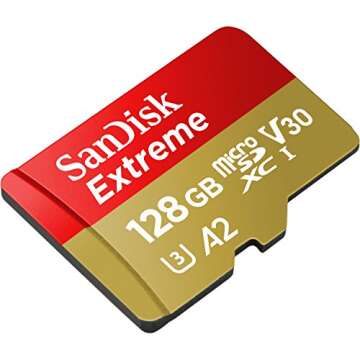 SanDisk 128GB Extreme for Mobile Gaming microSD UHS-I Card - C10, U3, V30, 4K, A2, Micro SD - SDSQXA1-128G-GN6GN