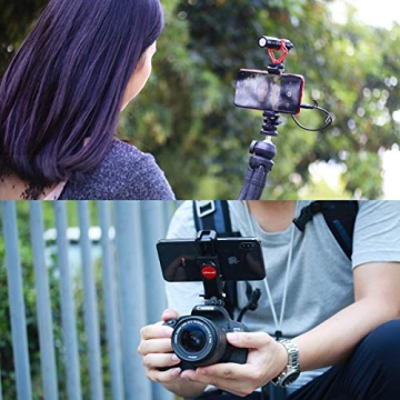 ULANZI Phone Tripod Mount with Cold Shoe and Adjustable Holder