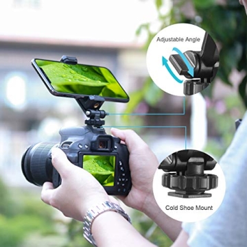ULANZI Phone Tripod Mount with Cold Shoe and Adjustable Holder