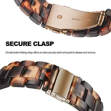 Ayeger Resin Band Compatible with Fitbit Blaze,Women Men Metal Frame Housing+ Resin Accessory Band Wristband Strap Blacelet for Fitbit Blaze Smart Watch Fitness(Tortoise)