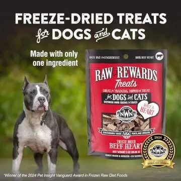 Northwest Naturals Raw Rewards Freeze-Dried Beef Heart Treats for Dogs and Cats - Bite-Sized Pieces ...