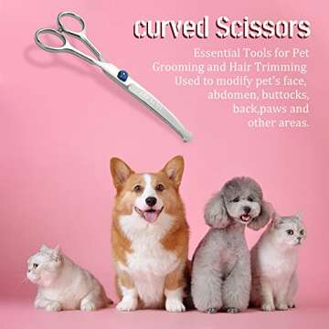 LILYS PET 6.5" Right-Handed Round-Tip Grooming Scissors for Dogs & Cats
