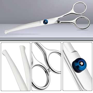LILYS PET 6.5" Round-Tip Grooming Scissors for Pets