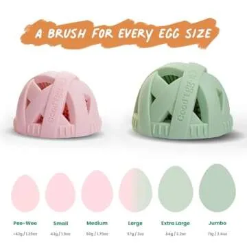 GoodEgg The Original Egg Brush - Silicone Egg Cleaning Brush for Farm Fresh Eggs, Removes Chicken Coop Nasties - Ideal for Backyard Chickens, Homesteaders & Egg Collectors (Large-XL Sized Eggs)