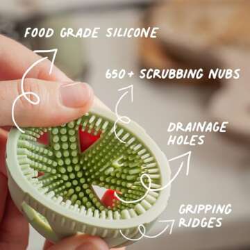 GoodEgg The Original Egg Brush - Silicone Egg Cleaning Brush for Farm Fresh Eggs, Removes Chicken Coop Nasties - Ideal for Backyard Chickens, Homesteaders & Egg Collectors (Large-XL Sized Eggs)