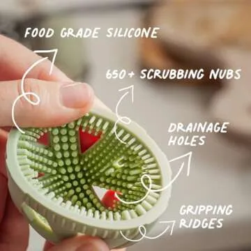 GoodEgg The Original Egg Brush - Silicone Egg Cleaning Brush for Farm Fresh Eggs, Removes Chicken Coop Nasties - Ideal for Backyard Chickens, Homesteaders & Egg Collectors (Large-XL Sized Eggs)