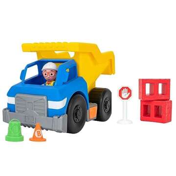 Blippi Dump Truck - Fun Freewheeling Vehicle Featuring 3 Construction Worker Sounds and Phrases - Ed...