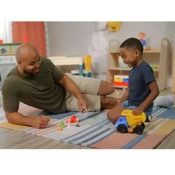 Blippi Dump Truck - Fun Freewheeling Vehicle Featuring 3 Construction Worker Sounds and Phrases - Educational Vehicles for Toddlers and Preschoolers - Amazon Exclusive