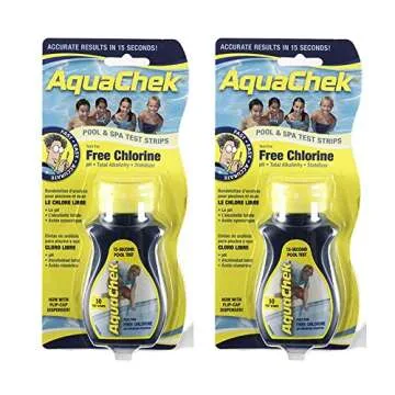 AquaChek 511244-02 Yellow Free Chlorine Test Strips for Swimming Pools, 50-Count, 2-Pack