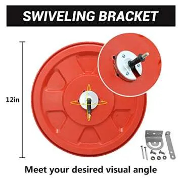 Safety Traffic Mirror， Convex Mirror Outdoor, 12"Acrylic Mirror， for Blind spot, Garage, Warehouse, Commercial, Office and Traffic Safety, Indoor and Outdoor Corner Safety Mirror with Clear View…