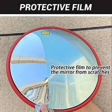 Safety Traffic Mirror， Convex Mirror Outdoor, 12"Acrylic Mirror， for Blind spot, Garage, Warehouse, Commercial, Office and Traffic Safety, Indoor and Outdoor Corner Safety Mirror with Clear View…