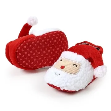 GDSDYM Baby Christmas Booties Cozy Slippers Soft Baby Shoes for Winter