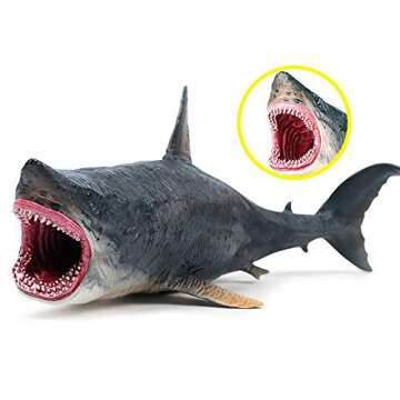 EOIVSH Large Shark Toys Megalodon, Plastic Assorted Ocean Animal Shark Figurine Realistic Sea Creatu...