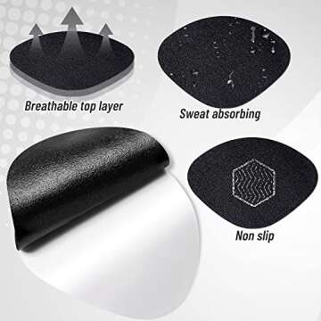 8Pair Shoe Patches for Holes, Self-Adhesive Shoe Heel Repair, Shoe Hole Repair for Sneaker, Leather Shoes, High Heels (Black)