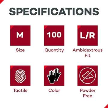 Dealmed Black Nitrile Exam Gloves – Disposable Multi-Purpose Use Medical Gloves Use for First Aid ...