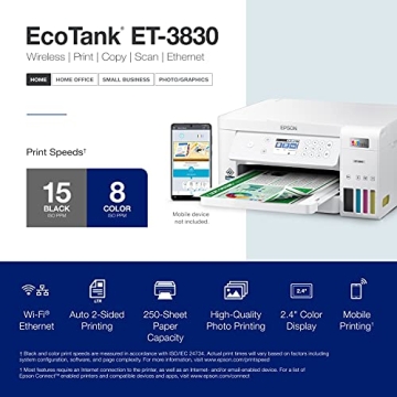 Epson EcoTank ET-3830 Wireless All-in-One Printer