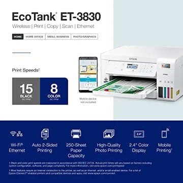 Epson EcoTank ET-3830 Wireless All-in-One Printer