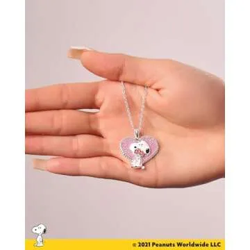Snoopy Heart Necklace - Charming Silver Flash-Plated Jewelry