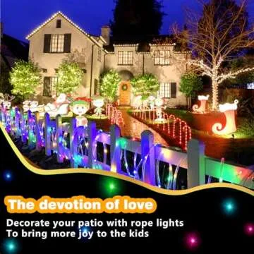 GLPE LED Rope Lights Indoor with USB Powered, 66Ft (33Ft X 2 Pack) 200 LED String Lights Outdoor with Remote,16 Color Changing Rope Lights for Outside Garden Party Wedding Christmas