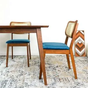 Stylish Navy Blue Velvet Dining Chairs Set of 2 - Ashcroft