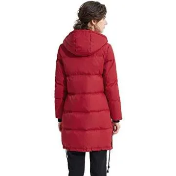 Orolay Women's Winter Long Down Coat - Stylish Puffer Jacket with Big Pockets