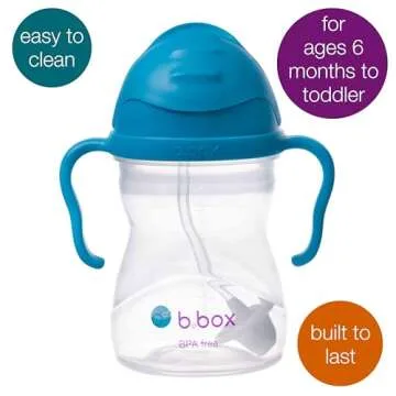 b.box Sippy Cup: Spill Proof, Weighted Straw, Easy Grip