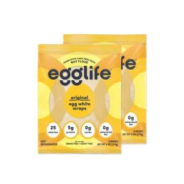 egglife egg white wraps, original, Egg White Wraps, 12 Total Wraps (2-6 Packs) - Gluten Free, Dairy ...