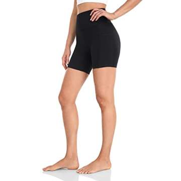 HeyNuts Women's High Waisted Bike Shorts with Pockets