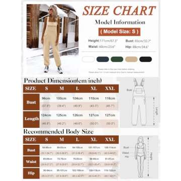 HEEKPEK Women's Winter Fleece Overalls Fuzzy Warm Causal Jumpsuits Loose Adjustable Straps Sleeveless Bib Pants with Pockets