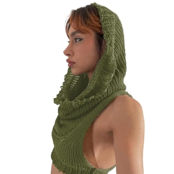 Chic Women's Knitted Hoodie Vest for Festivals and Casual Wear