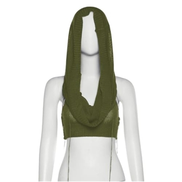 Chic Women's Knitted Hoodie Vest for Festivals and Casual Wear