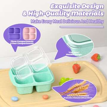 Snack Boxes Set - Reusable, BPA-Free, Perfect for Meal Prep