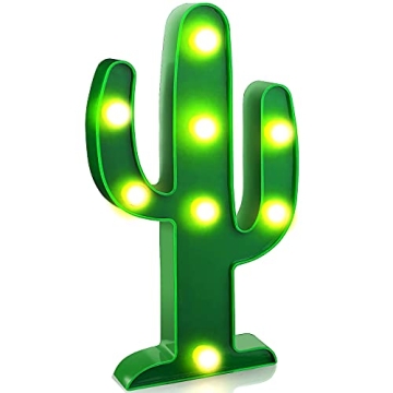 YiaMia LED Night Light LED Cactus Light Table Lamp Light for Kids' Room Bedroom Gift Party Home Deco...
