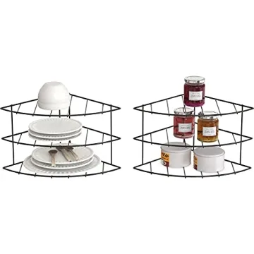 Deco Brothers 3-Tier Corner Shelf Organizer, 2 Pack