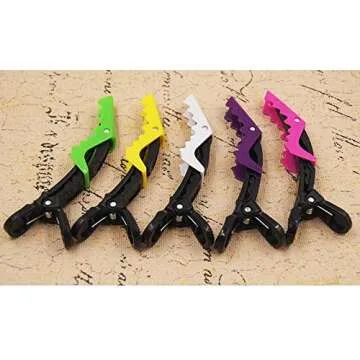 F-BBKO Plastic Alligator Hair Clips for Women With Hair Clip. Professional Hair Clipper With Hair Style and Segmentation. Wide Teeth and Durable Hair Salon Crocodile Hairpin. (Purple)