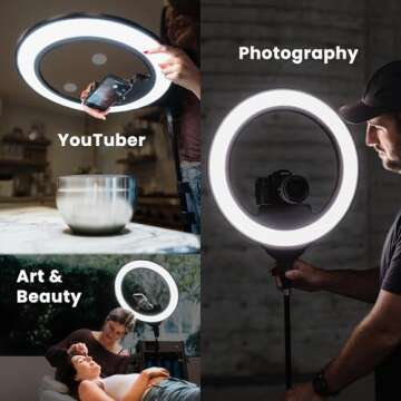 Lume Cube Ring Light Pro | Wireless Professional Lighting for Photography, Streaming, Video | Fully ...