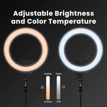 Lume Cube Ring Light Pro | Wireless Professional Lighting for Photography, Streaming, Video | Fully Adjustable Color and Brightness | Includes Sturdy, Portable Tripod Mount and Padded Carrying Case
