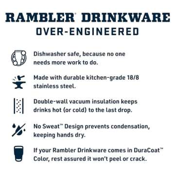 YETI Rambler 42 oz Tumbler with Handle and Straw Lid, Travel Mug Water Tumbler, Vacuum Insulated Cup...