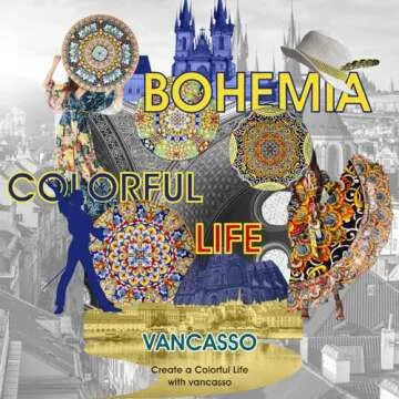 Vancasso Colorful Ceramic Dinner Plates Set for Kitchen