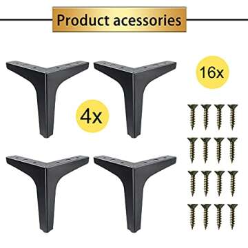 GOSCHE Metal Furniture Legs Set | Stylish and Durable