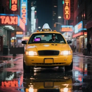 Clearaim Blue LED Light Sign for Cars and Taxis