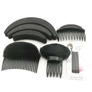 1 Set As picture Shown Hair Styler Styling Tool DIY Hairpin Bump Up Inserts Base Comb Bumpits Bump Foam Pads Braiding Twister Ponytail Roll Rings Maker Holder Barrette Clip Pins Accessories