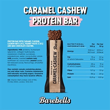 Barebells Protein Bar Caramel & Cashew - 20g Protein