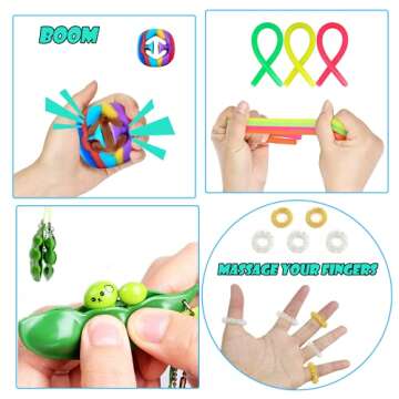 Kidoer Fidget Toys Set Fidget Pack Sensory Toys for Kids and Adults, Stress Relief and Anti-Anxiety Autistic ADHD Toy Set