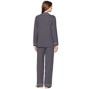 Eberjey Gisele Classic Women's Pajama Set | Long Sleeve Button Down Shirt with Front Pocket, Shorts ...