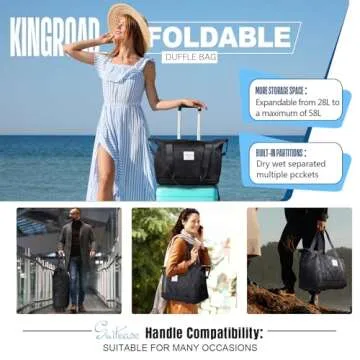 Expandable Stylish Suitcase with Detachable Wheels for Travel