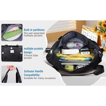 Expandable Stylish Suitcase with Detachable Wheels for Travel